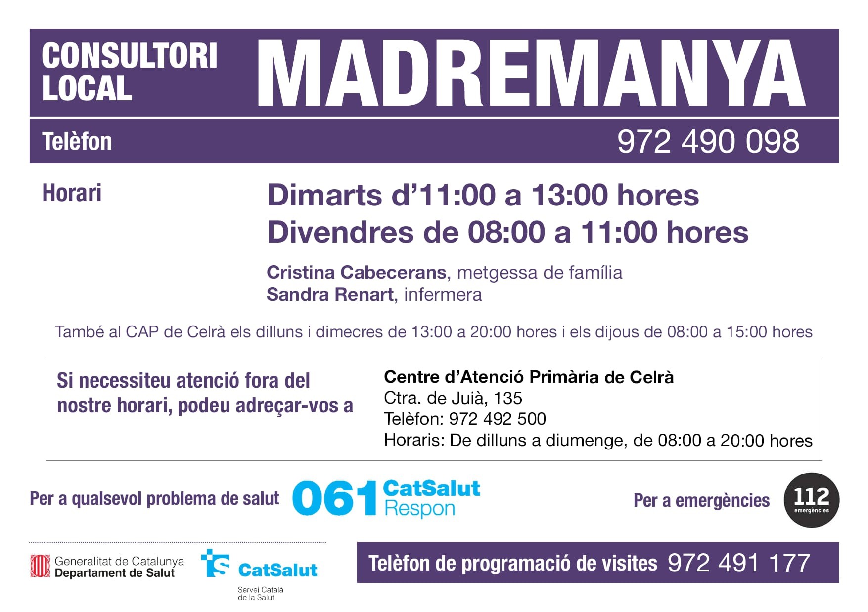 CONSULTORI LOCAL DE MADREMANYA